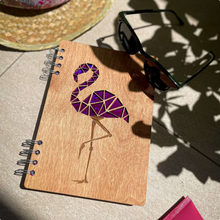 Učitaj sliku u Galeriju, Rokovnik Flamingos - holo pink