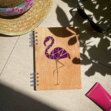 Učitaj sliku u Galeriju, Rokovnik Flamingos - holo pink